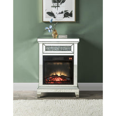 Infinity Mirrored & Faux Diamonds Fireplace(Assembled)