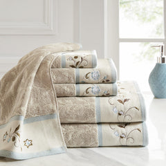 Lyric Cotton Jacquard 6 Piece Towel Set