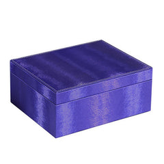 Record Case with 2 Slots and Earrings Hanger, Blue