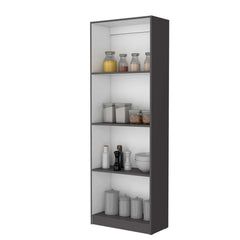 Ode Matt Gray and White Tier Storage Shelves Bookcase
