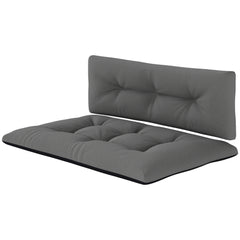 2 Seater Pallet Cushions Outdoor 3.9" Thick Replacement Cushions - Tufted Design for Garden, Patio, Black