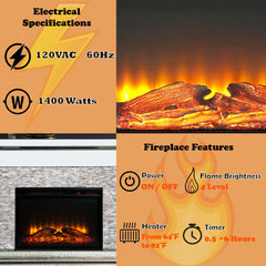 Armageddon Mirrored & Stone Fireplace