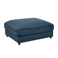 Corduroy Upholstered Rectangle Ottoman
