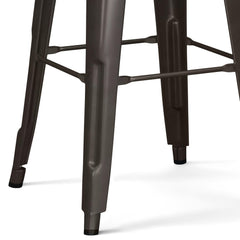 Armageddon - 30" Metal Bar Stool (Set of 2) - Gun Metal Grey