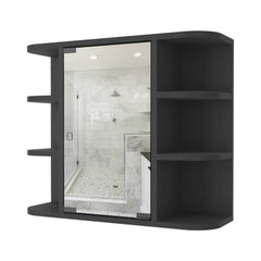 Polyxena 6-Shelf Medicine Cabinet with Mirorr Wenge