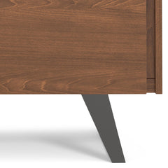 Athena 39 inch Wide Solid Wood Medium Storage Cabinet in Walnut Veneer