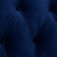 Harmony Rosa Victorian Chesterfield Tufted Sofa, Navy Blue Velvet