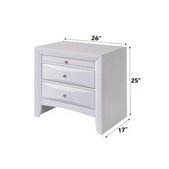 Artemis White Finish Nightstand