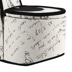 High Heel Script Shoe Jewelry Box with 3 Hooks, Beige and Black