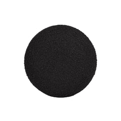 Tale 15" Mushroom Footstool Ottoman, Ebony Black Boucle