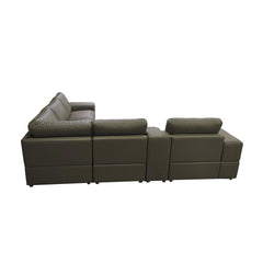 Large Arm Leather Match Upholstery Modular Sectional