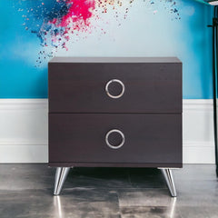 Story Espresso Finish Accent Table
