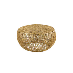 T3502-32 Round Aluminum Coffee Table in Gold