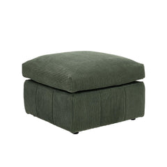 Square Corduroy Ottoman
