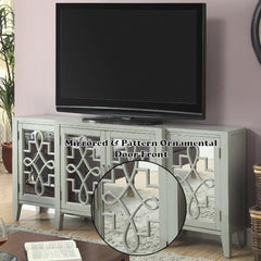 Saturn Antique Gray Finish Console Cabinet