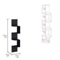 Theseus Corner Shelf, Modern Full-Wall Design with Multiple Shelving