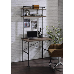 Nirvana Rustic Oak & Black Finish Writing Desk