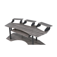 83" Eleazar Black Oak Finish Music Recording Studio Desk