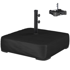 Garden Parasol Base 176 lbs Sand Filled Heavy Duty Stand for Cantilever Umbrellas and 1.9" Poles Black