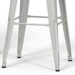 Vista - 24" Metal Counter Height Stool (Set of 2) - White