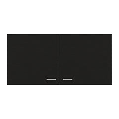 Wall cabinet 19"H, two Doors, two internal Shelves, Carbon Espresso / White