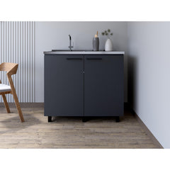 Millennium Sink Cabinet Burwood, Kitchen, Black