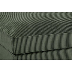 Corduroy Upholstered Rectangle Ottoman
