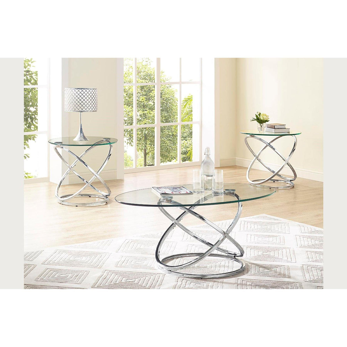 Modern Metal Cocktail Table Set Contemporary Cocktail Table Set