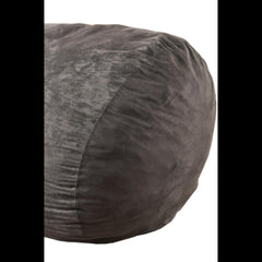 Halo 6.5 Foot Cylindrical Suede Bean Bag, Charcoal