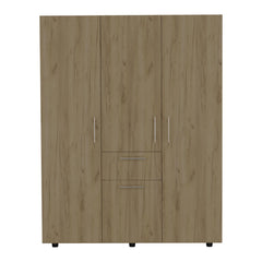 Planet 70" High Four-Door, One Drawer Armoire with Three Hanging Rods and Seven Storage Shelves, Bedroom Wardrove