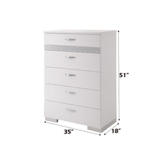 Asgard II White High Gloss Finish Chest