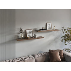 Demeter 1.5" H, 2 Shelves, Dark Brown - Living Room