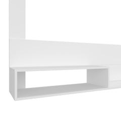 Floating Entertainment Center Albuquerque, Living Room, White