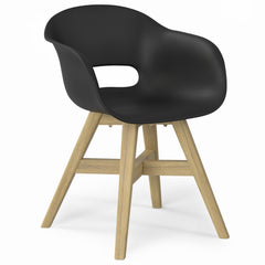 Diary - Outdoor Dining Chair in Plastic (Set of 2) - Black