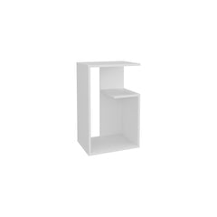 Cosmos 25" High 3-Tier Side Table Black Wengue - White