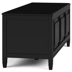 Celestia 51 inch Wide Solid Wood Storage Bench Trunk in Black