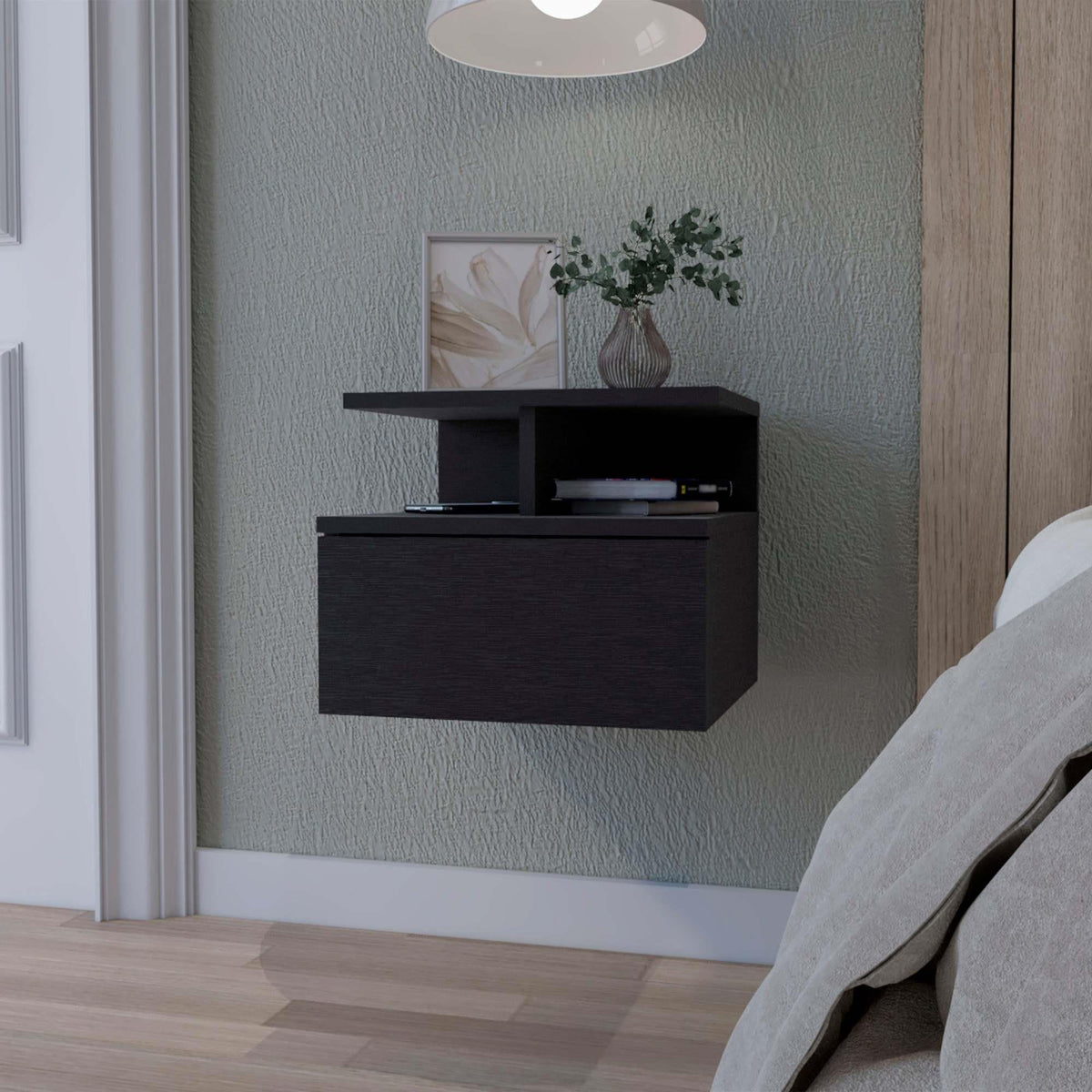 Avalon Wenge 1-Drawer Floating Nightstand