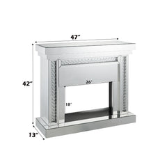 Perseus Mirrored & Faux Crystals Fireplace