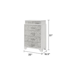 Hector Modern Style Chest Made with wood in White