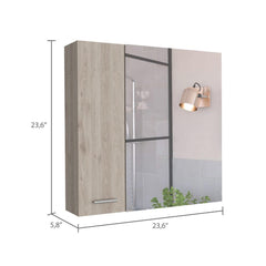 Aria Mirror Medicine Cabinet, With Four Internal Shelves, Double Door, Minimalist Bathroom Storage