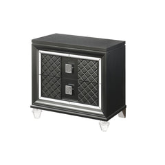 Armageddon Metallic Gray Finish Nightstand