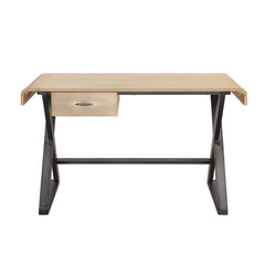 Asteroid Gold Aluminum Rectangular Writing Desk