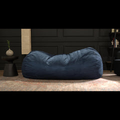 Revelation 6.5 Foot Suede Cylindrical Bean Bag, Midnight Blue