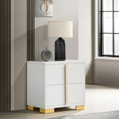 Treasury White 2-drawer Nightstand