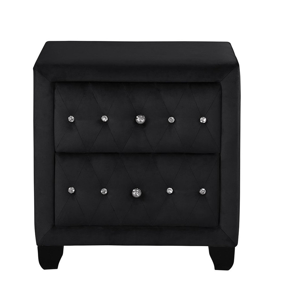 Story Modern style Night Stand Made With Wood In Black