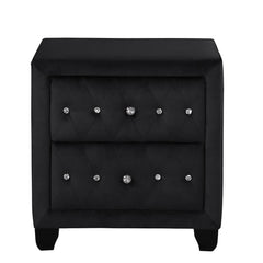 Story Modern style Night Stand Made With Wood In Black