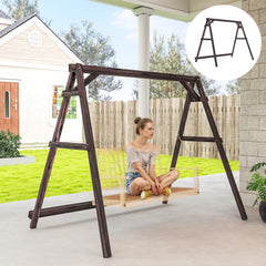 Porch Swing Frame, Heavy Duty A-Frame Hanging Chair Stand Only with Reinforced Bars for Porch, Garden, Backyard