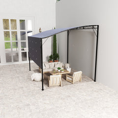 10' x 8' Outdoor Pergola and Patio Gazebo for Garden, Camper, Deck, Doors and Windows, Brown