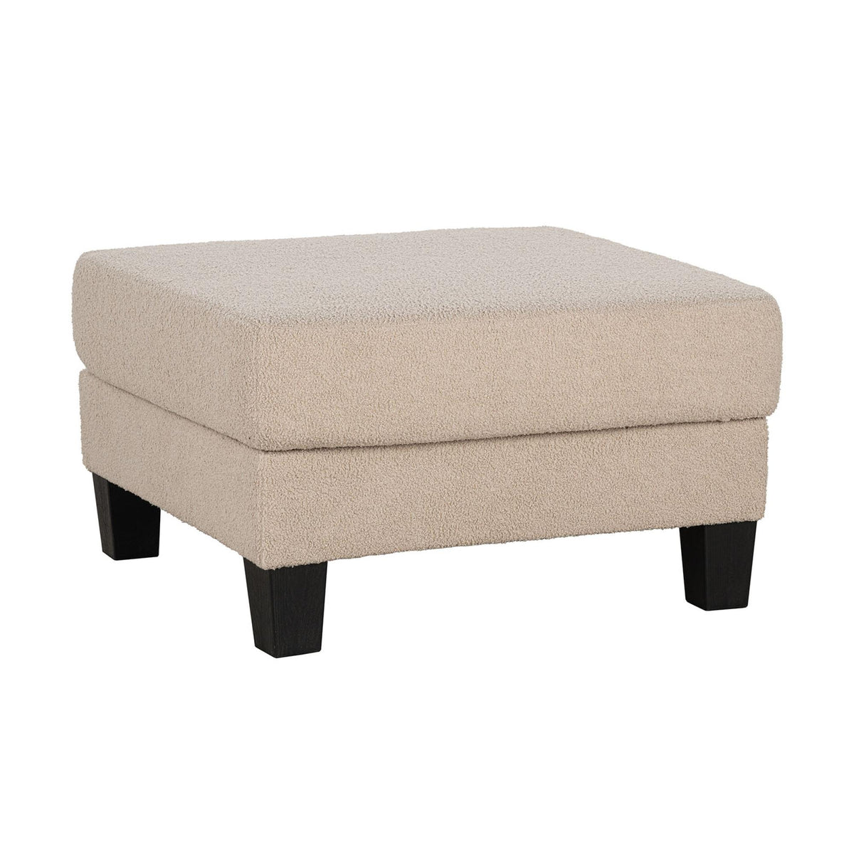 Quasar Finish Contemporary Style Square Storage Ottoman Wooden Legs Primary Living Room