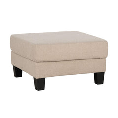 Quasar Finish Contemporary Style Square Storage Ottoman Wooden Legs Primary Living Room